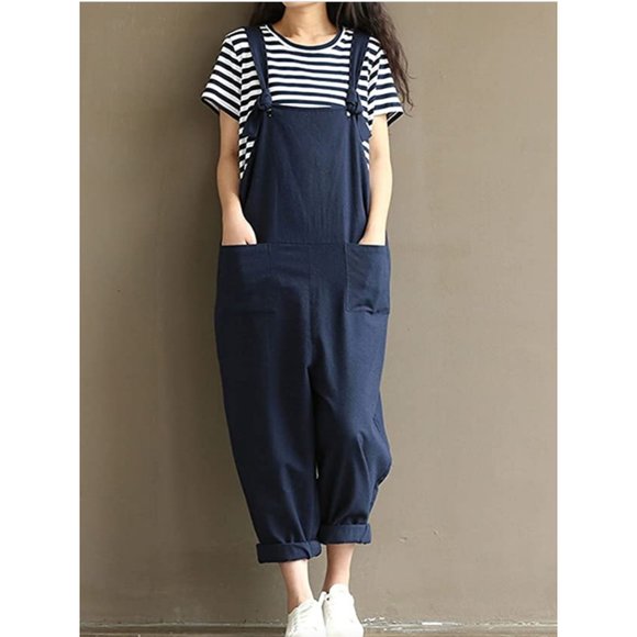 linen baggy jumpsuit